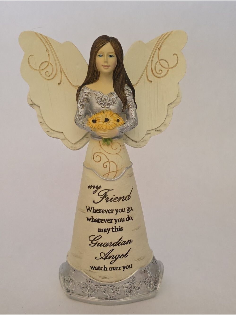 Elements My Friend Guardian Angel Sunflower 6" Figurine in Original Box